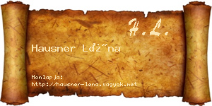 Hausner Léna névjegykártya